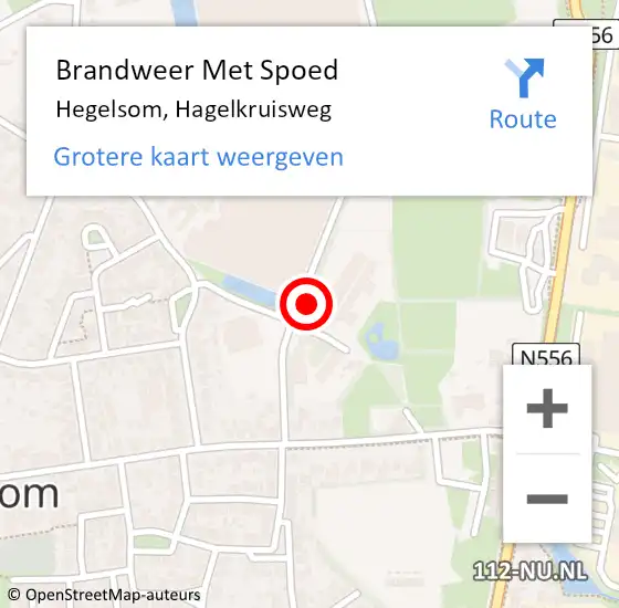 Locatie op kaart van de 112 melding: Brandweer Met Spoed Naar Hegelsom, Hagelkruisweg op 17 december 2024 20:35