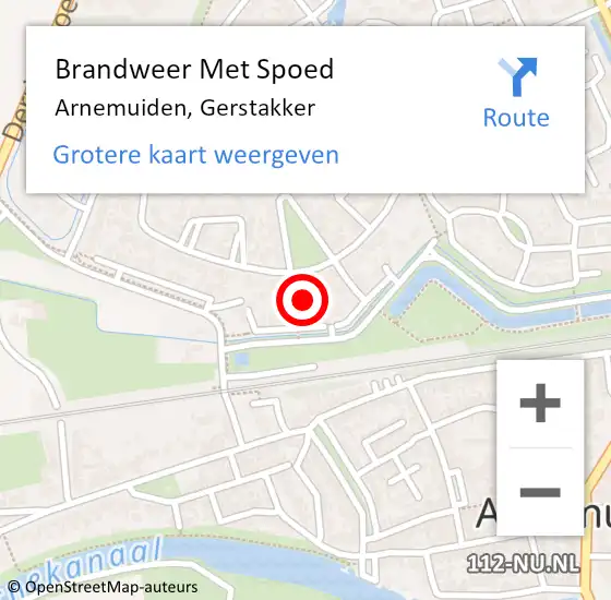 Locatie op kaart van de 112 melding: Brandweer Met Spoed Naar Arnemuiden, Gerstakker op 17 december 2024 22:49