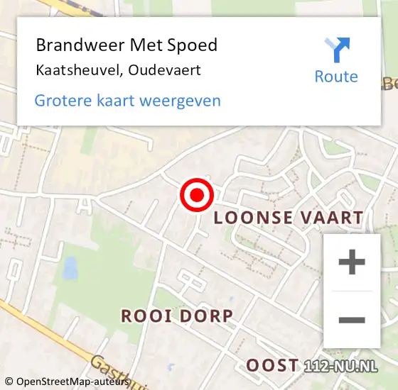 Locatie op kaart van de 112 melding: Brandweer Met Spoed Naar Kaatsheuvel, Oudevaert op 18 december 2024 11:26