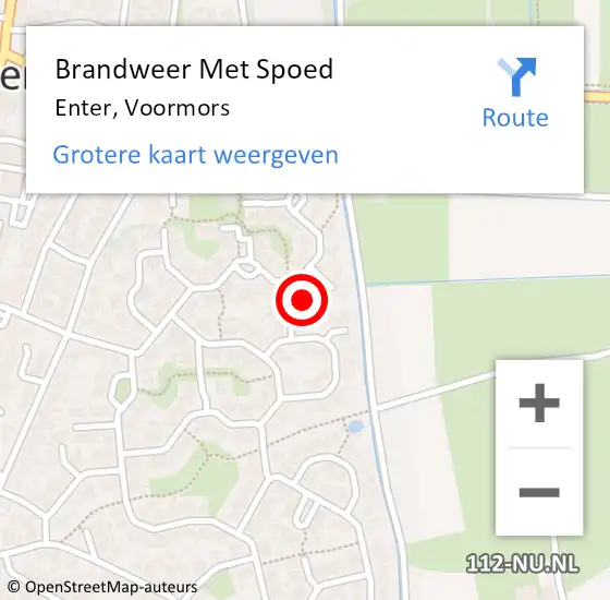 Locatie op kaart van de 112 melding: Brandweer Met Spoed Naar Enter, Voormors op 18 december 2024 12:55