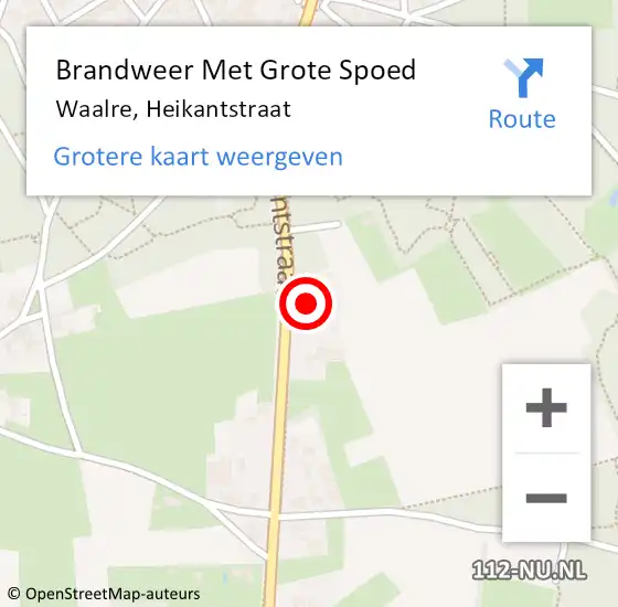 Locatie op kaart van de 112 melding: Brandweer Met Grote Spoed Naar Waalre, Heikantstraat op 18 december 2024 13:50