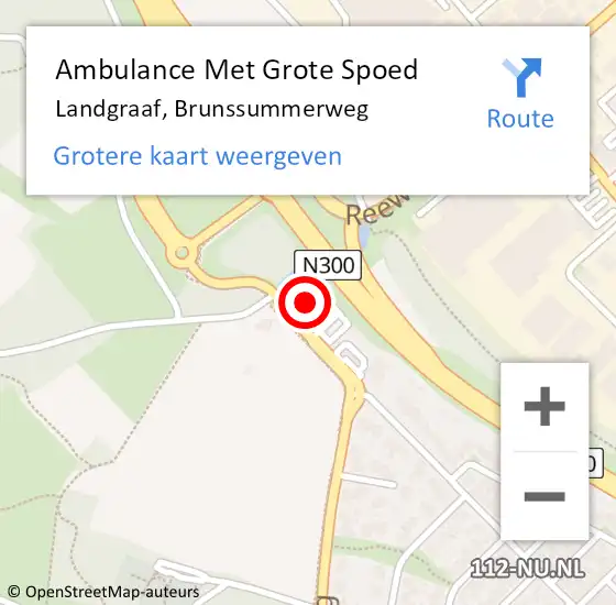 Locatie op kaart van de 112 melding: Ambulance Met Grote Spoed Naar Landgraaf, Brunssummerweg op 30 oktober 2014 19:52