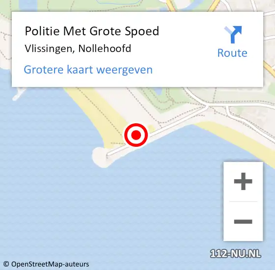 Locatie op kaart van de 112 melding: Politie Met Grote Spoed Naar Vlissingen, Nollehoofd op 18 december 2024 22:16