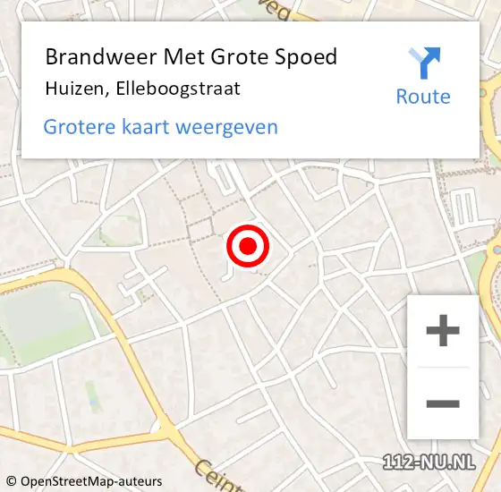 Locatie op kaart van de 112 melding: Brandweer Met Grote Spoed Naar Huizen, Elleboogstraat op 19 december 2024 00:33