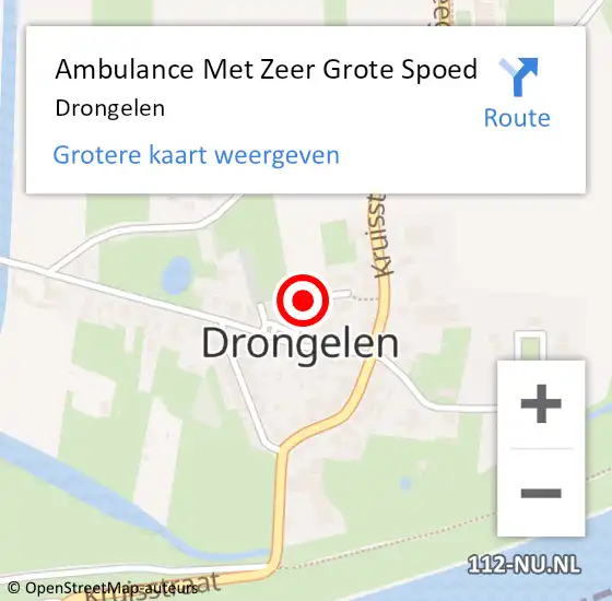 Locatie op kaart van de 112 melding: Ambulance Met Zeer Grote Spoed Naar Drongelen op 19 december 2024 07:19