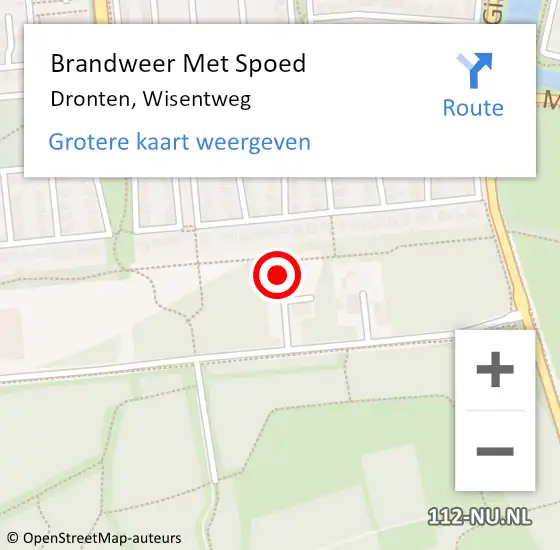 Locatie op kaart van de 112 melding: Brandweer Met Spoed Naar Dronten, Wisentweg op 19 december 2024 08:33