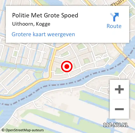 Locatie op kaart van de 112 melding: Politie Met Grote Spoed Naar Uithoorn, Kogge op 19 december 2024 09:11