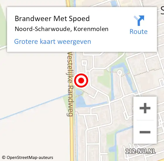 Locatie op kaart van de 112 melding: Brandweer Met Spoed Naar Noord-Scharwoude, Korenmolen op 19 december 2024 09:27