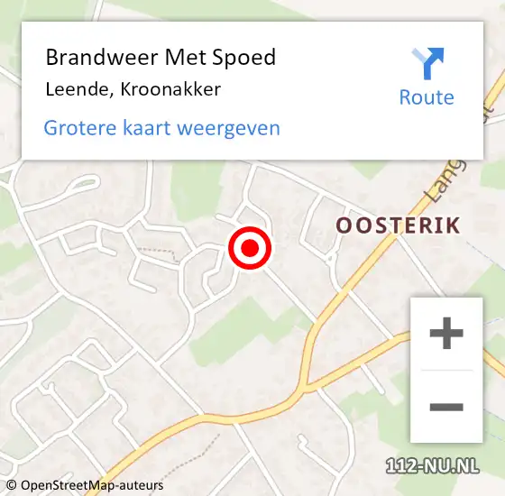 Locatie op kaart van de 112 melding: Brandweer Met Spoed Naar Leende, Kroonakker op 19 december 2024 10:19