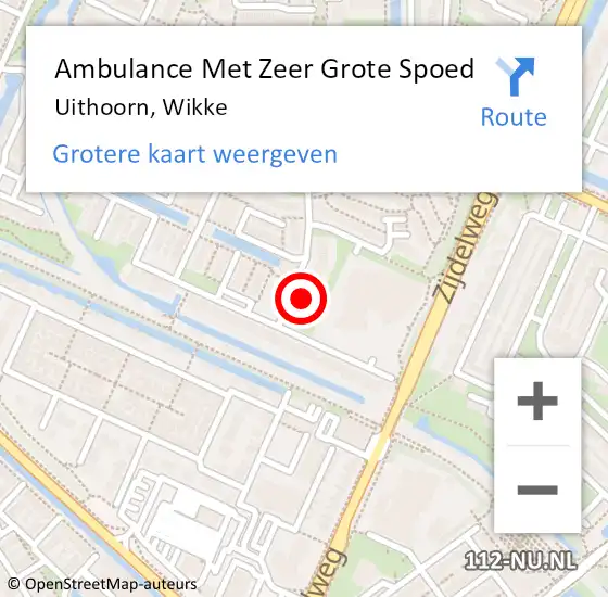 Locatie op kaart van de 112 melding: Ambulance Met Zeer Grote Spoed Naar Uithoorn, Wikke op 19 december 2024 11:10