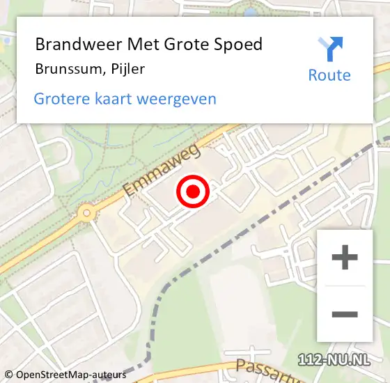 Locatie op kaart van de 112 melding: Brandweer Met Grote Spoed Naar Brunssum, Pijler op 19 december 2024 11:32