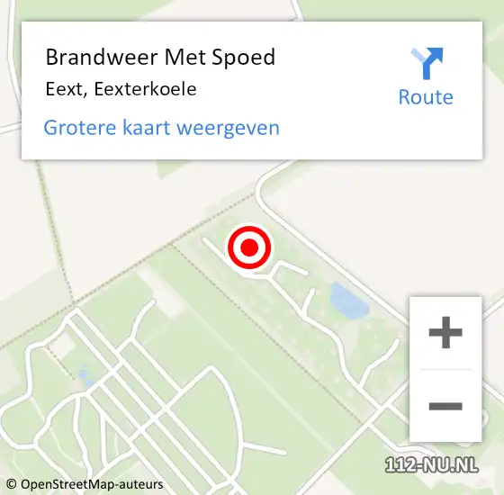 Locatie op kaart van de 112 melding: Brandweer Met Spoed Naar Eext, Eexterkoele op 19 december 2024 11:58