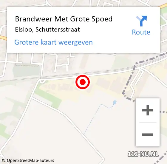 Locatie op kaart van de 112 melding: Brandweer Met Grote Spoed Naar Elsloo, Schuttersstraat op 19 december 2024 12:18