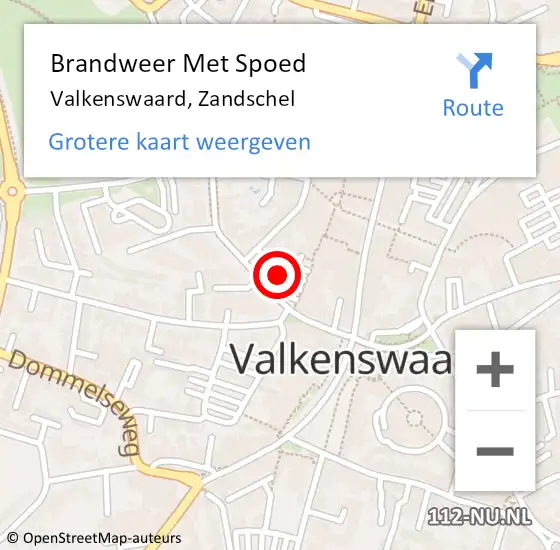 Locatie op kaart van de 112 melding: Brandweer Met Spoed Naar Valkenswaard, Zandschel op 19 december 2024 18:23