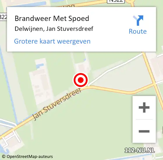 Locatie op kaart van de 112 melding: Brandweer Met Spoed Naar Delwijnen, Jan Stuversdreef op 19 december 2024 20:07