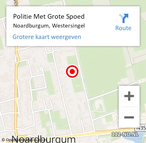 Locatie op kaart van de 112 melding: Politie Met Grote Spoed Naar Noardburgum, Westersingel op 19 december 2024 20:40