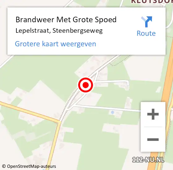 Locatie op kaart van de 112 melding: Brandweer Met Grote Spoed Naar Lepelstraat, Steenbergseweg op 20 december 2024 00:30