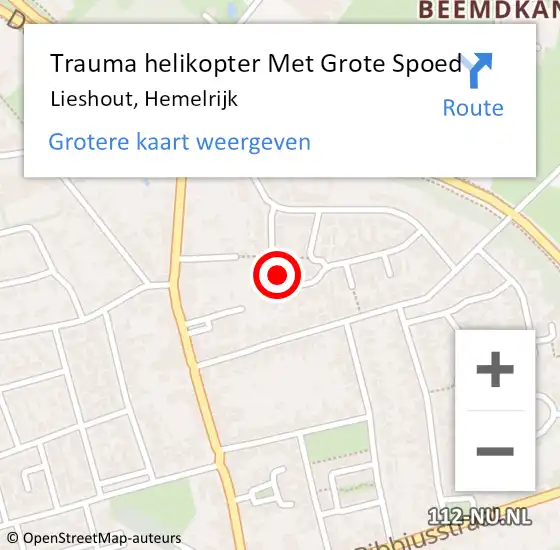 Locatie op kaart van de 112 melding: Trauma helikopter Met Grote Spoed Naar Lieshout, Hemelrijk op 20 december 2024 15:03