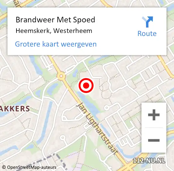 Locatie op kaart van de 112 melding: Brandweer Met Spoed Naar Heemskerk, Westerheem op 20 december 2024 16:50