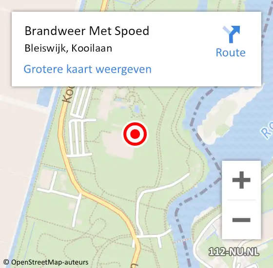 Locatie op kaart van de 112 melding: Brandweer Met Spoed Naar Bleiswijk, Kooilaan op 20 december 2024 16:50