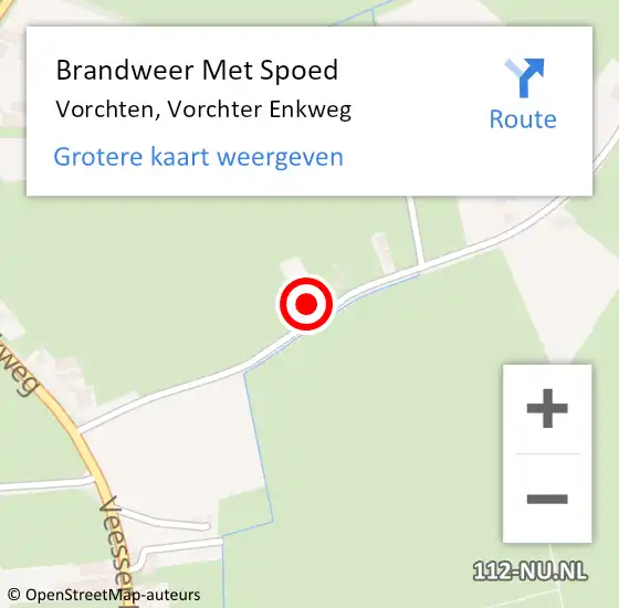 Locatie op kaart van de 112 melding: Brandweer Met Spoed Naar Vorchten, Vorchter Enkweg op 20 december 2024 17:00