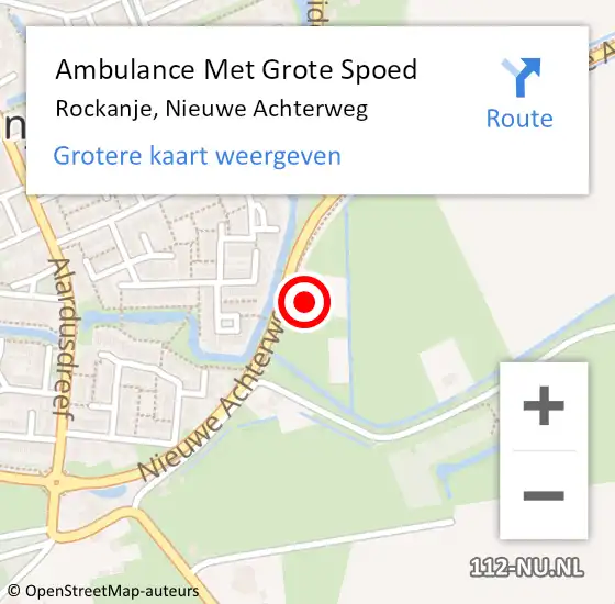 Locatie op kaart van de 112 melding: Ambulance Met Grote Spoed Naar Rockanje, Nieuwe Achterweg op 20 december 2024 22:49