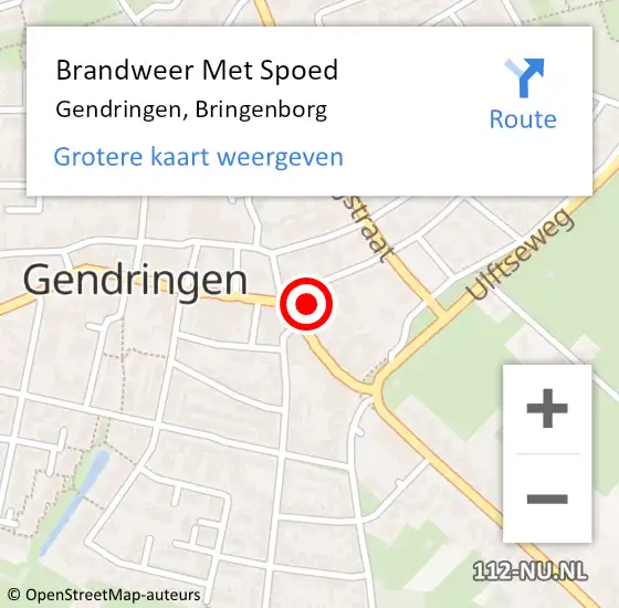 Locatie op kaart van de 112 melding: Brandweer Met Spoed Naar Gendringen, Bringenborg op 21 december 2024 11:35