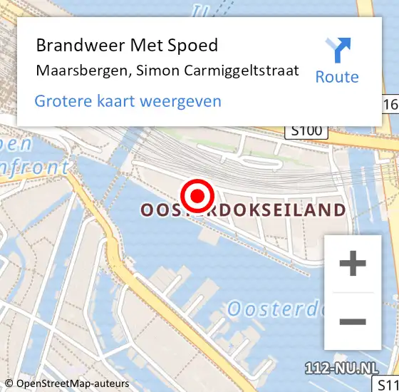 Locatie op kaart van de 112 melding: Brandweer Met Spoed Naar Maarsbergen, Simon Carmiggeltstraat op 21 december 2024 11:43