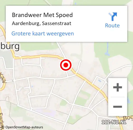 Locatie op kaart van de 112 melding: Brandweer Met Spoed Naar Aardenburg, Sassenstraat op 21 december 2024 19:17