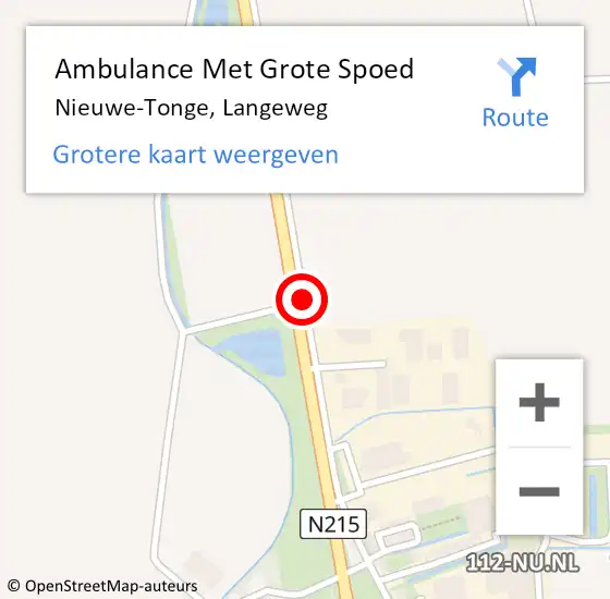 Locatie op kaart van de 112 melding: Ambulance Met Grote Spoed Naar Nieuwe-Tonge, Langeweg op 31 oktober 2014 09:24