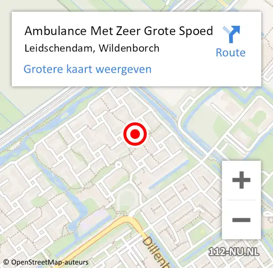 Locatie op kaart van de 112 melding: Ambulance Met Zeer Grote Spoed Naar Leidschendam, Wildenborch op 22 december 2024 00:29