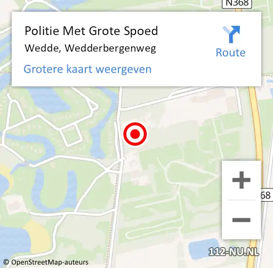 Locatie op kaart van de 112 melding: Politie Met Grote Spoed Naar Wedde, Wedderbergenweg op 22 december 2024 23:20