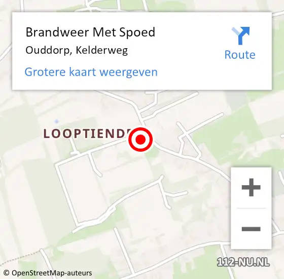 Locatie op kaart van de 112 melding: Brandweer Met Spoed Naar Ouddorp, Kelderweg op 23 december 2024 00:06