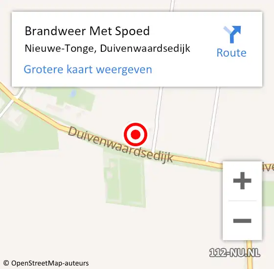 Locatie op kaart van de 112 melding: Brandweer Met Spoed Naar Nieuwe-Tonge, Duivenwaardsedijk op 23 december 2024 03:48