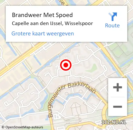 Locatie op kaart van de 112 melding: Brandweer Met Spoed Naar Capelle aan den IJssel, Wisselspoor op 23 december 2024 09:27