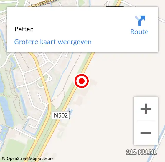 Locatie op kaart van de 112 melding:  Petten op 23 december 2024 10:18