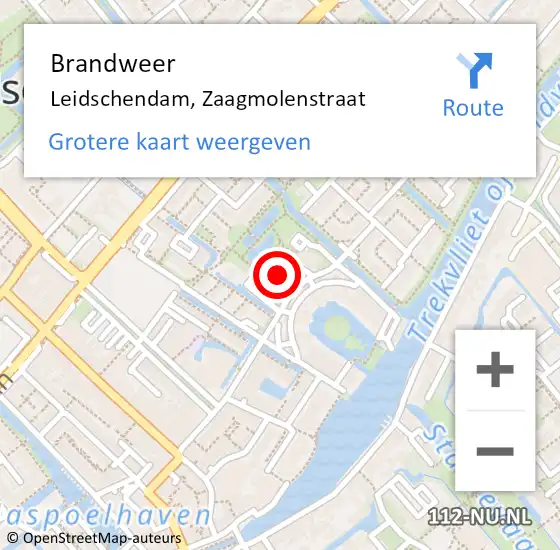 Locatie op kaart van de 112 melding: Brandweer Leidschendam, Zaagmolenstraat op 23 december 2024 12:30