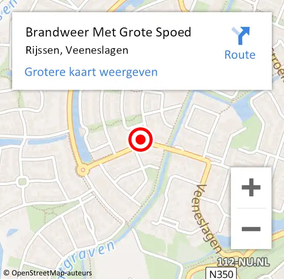 Locatie op kaart van de 112 melding: Brandweer Met Grote Spoed Naar Rijssen, Veeneslagen op 23 december 2024 12:41