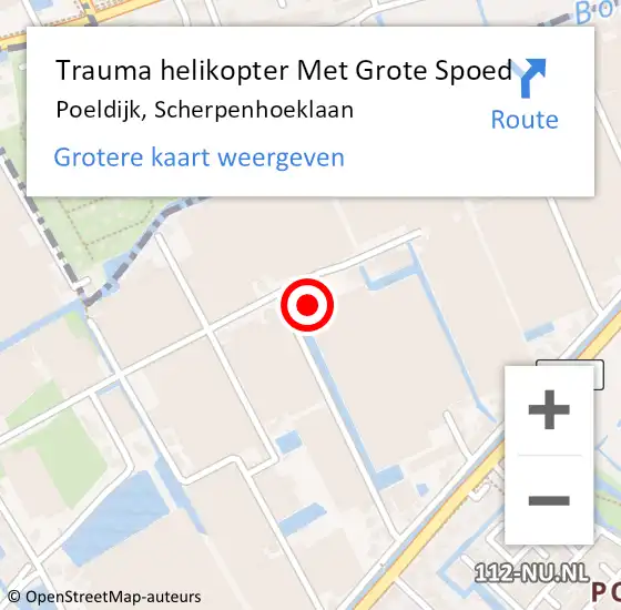 Locatie op kaart van de 112 melding: Trauma helikopter Met Grote Spoed Naar Poeldijk, Scherpenhoeklaan op 23 december 2024 13:06