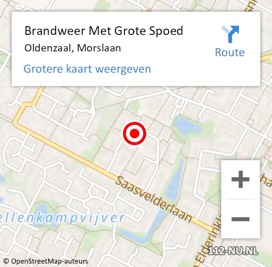 Locatie op kaart van de 112 melding: Brandweer Met Grote Spoed Naar Oldenzaal, Morslaan op 23 december 2024 17:14