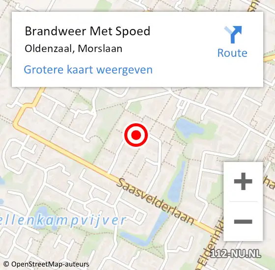 Locatie op kaart van de 112 melding: Brandweer Met Spoed Naar Oldenzaal, Morslaan op 23 december 2024 21:47