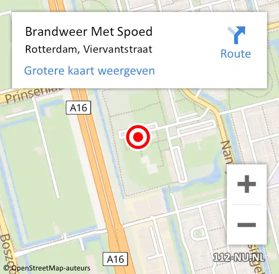 Locatie op kaart van de 112 melding: Brandweer Met Spoed Naar Rotterdam, Viervantstraat op 23 december 2024 22:30