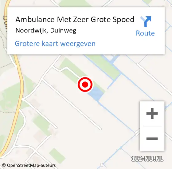 Locatie op kaart van de 112 melding: Ambulance Met Zeer Grote Spoed Naar Noordwijk, Duinweg op 24 december 2024 09:14