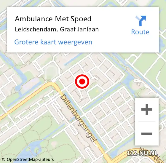 Locatie op kaart van de 112 melding: Ambulance Met Spoed Naar Leidschendam, Graaf Janlaan op 24 december 2024 14:41