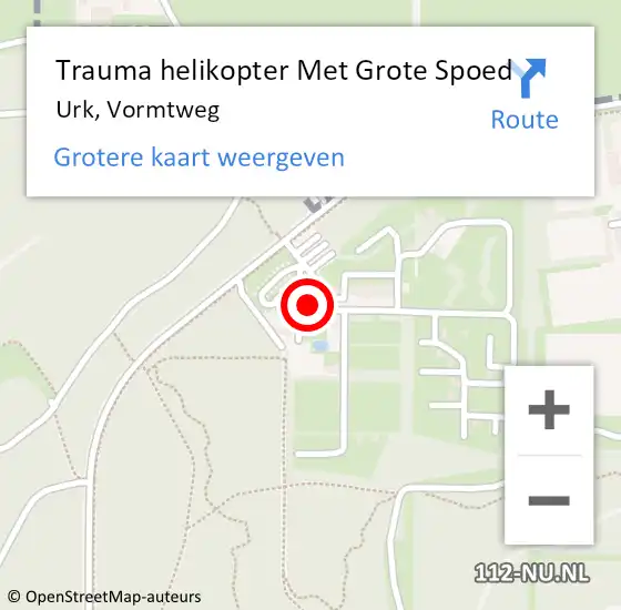 Locatie op kaart van de 112 melding: Trauma helikopter Met Grote Spoed Naar Urk, Vormtweg op 24 december 2024 17:51