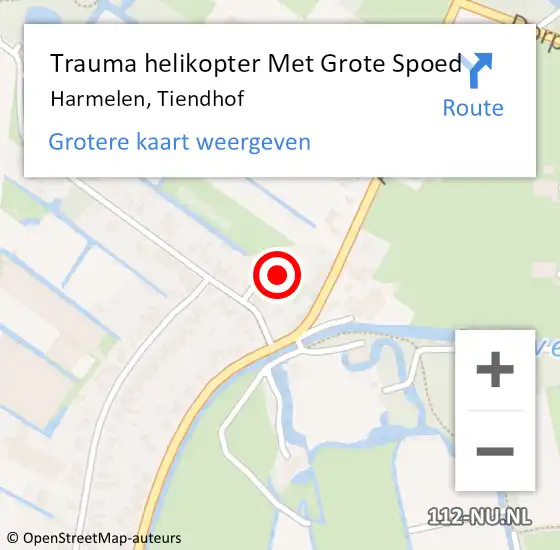 Locatie op kaart van de 112 melding: Trauma helikopter Met Grote Spoed Naar Harmelen, Tiendhof op 24 december 2024 20:52