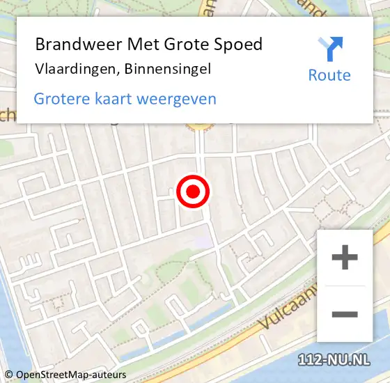 Locatie op kaart van de 112 melding: Brandweer Met Grote Spoed Naar Vlaardingen, Binnensingel op 24 december 2024 21:05