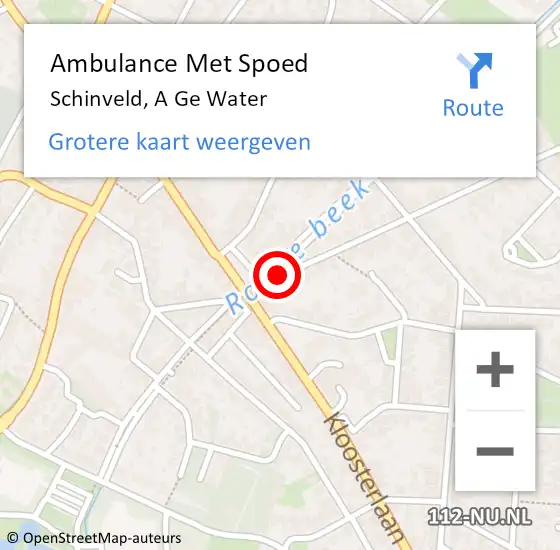 Locatie op kaart van de 112 melding: Ambulance Met Spoed Naar Schinveld, A Ge Water op 31 oktober 2014 14:33