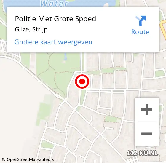 Locatie op kaart van de 112 melding: Politie Met Grote Spoed Naar Gilze, Strijp op 24 december 2024 23:40