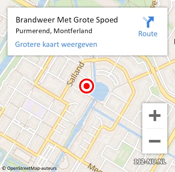 Locatie op kaart van de 112 melding: Brandweer Met Grote Spoed Naar Purmerend, Montferland op 25 december 2024 03:20